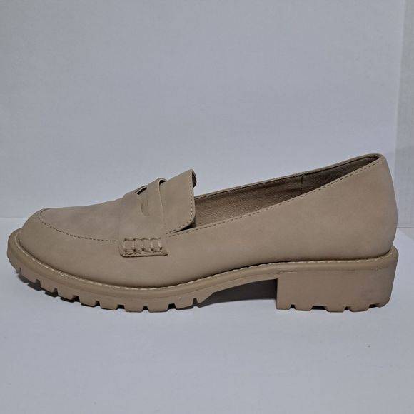 Dolce Vita Catalina Slip On Flats Penny Loafer Platform Size 8.5 Light Tan - Picture 9 of 12